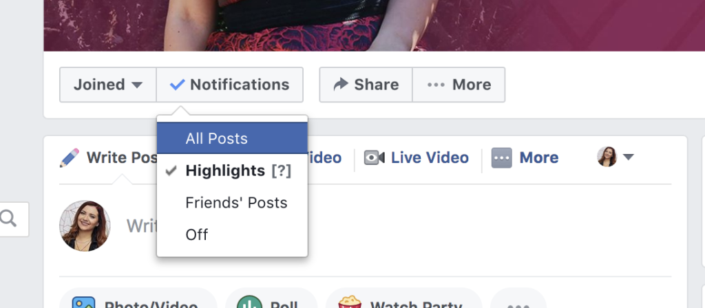 facebook engagement via reminders